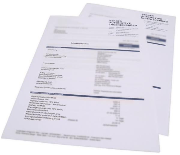 Abbildung eines Gutachtens